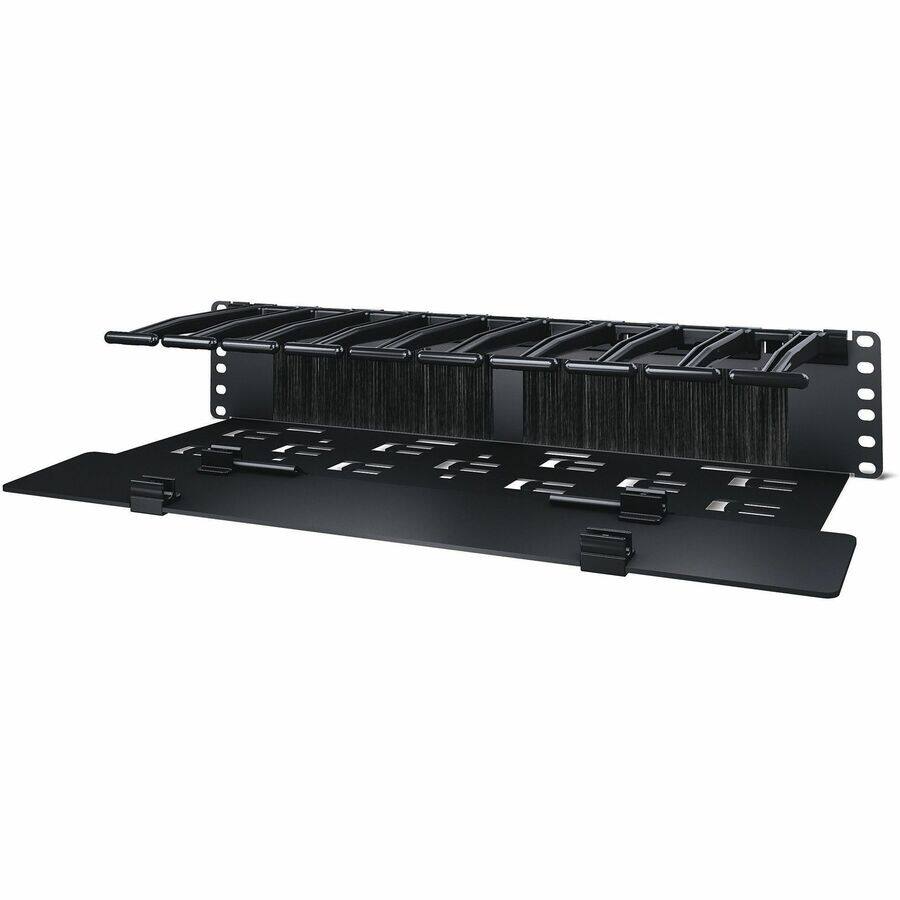Alt View 1. APC - APC NetShelter Cable Management, Horizontal Cable Manager, 2U, with Cable Tie, Single Side with Cover, 482 x 89 x 165 mm - Black.