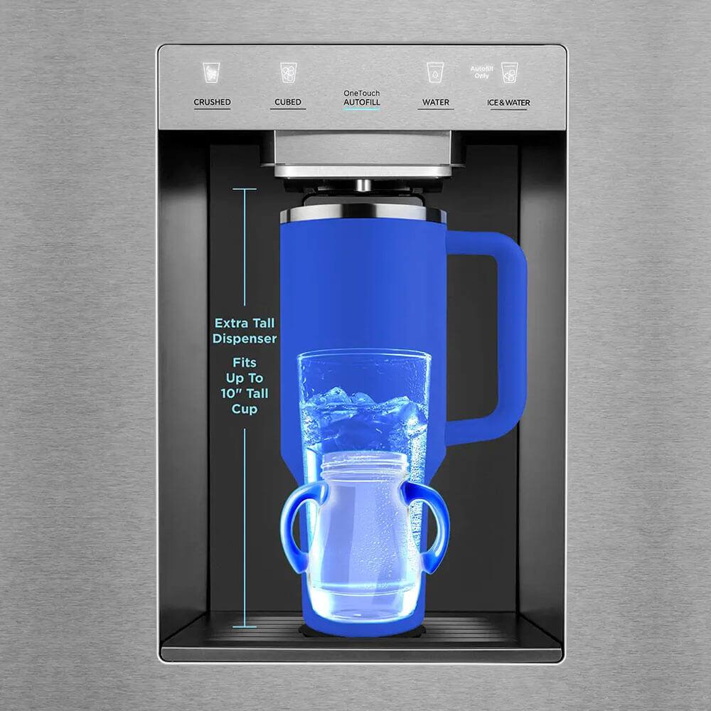 Autodn Oaily CRUSHED CUBED OneTouch AUTOFILL WATER ICE&WATER Extra Tall Dispenser Fits Up To 10" Tall Cup

- CRUSHED
- CUBED
- OneTouch AUTOFILL
- WATER
- ICE&WATER

Extra Tall Dispenser
Fits Up To 10" Tall Cup