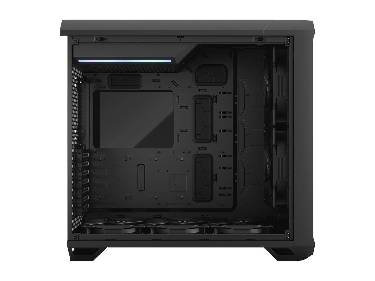 Alt View 7. Fractal Design - Fractal Design Torrent Black E-ATX Tempered Glass Window High-Airflow Mid Tower Computer Case - Black.