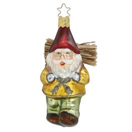 Inge Glas - Busy Gnome German Glass Christmas Tree Ornament FREE BOX - Multicolor