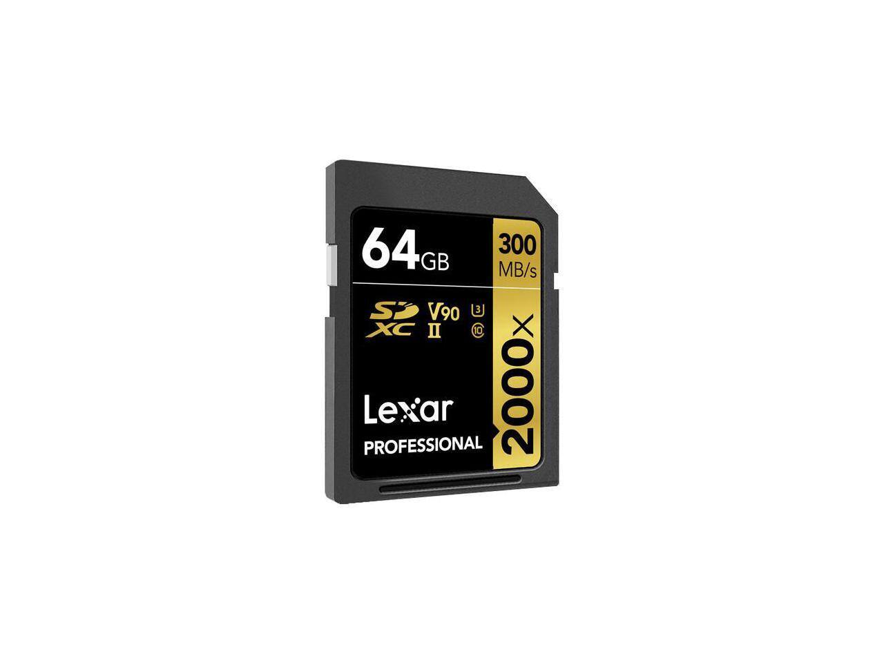 64 GB 300 MB/s V90 XC II 2000x Lexar PROFESSIONAL