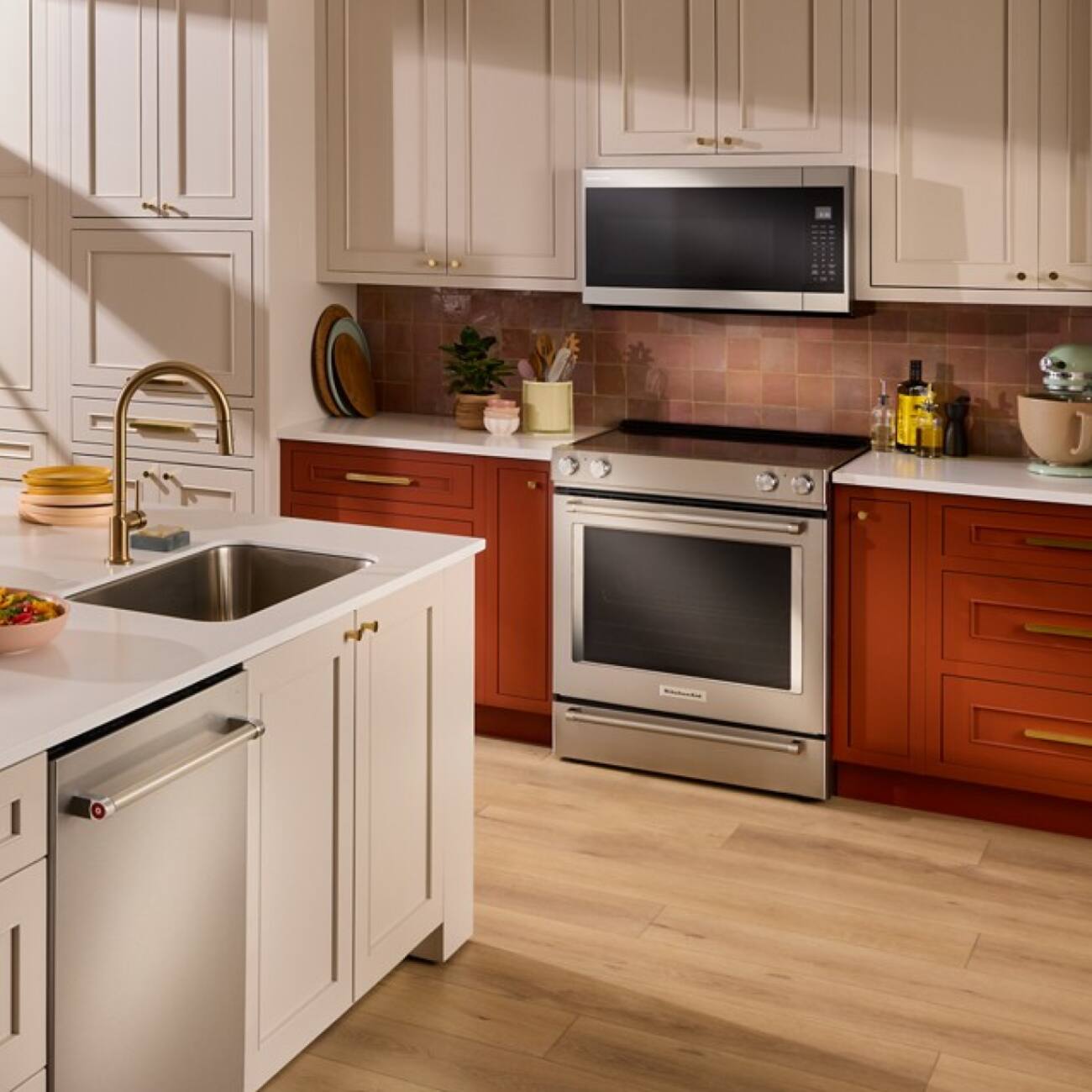 Alt View 7. KitchenAid - 1.9 Cu. Ft. Microwave Hood Combination with Auto Functions - PrintShield Stainless.
