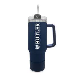The Fanatic Group - Butler Bulldogs 40oz. Stainless Tumbler with Handle & Removable Straw - Navy