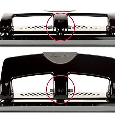 Alt View 3. Swingline - SmartTouch Low Force Desktop 3-Hole Punch, 20 Sheet Capacity, Black/Gray - Black/Gray.