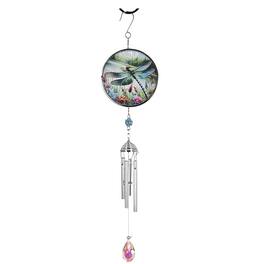 FC Design - 21" Long Dragonfly Silhouette Scene Wind Chime Outdoor Patio or Garden Hanging Decoration - Multi-Color