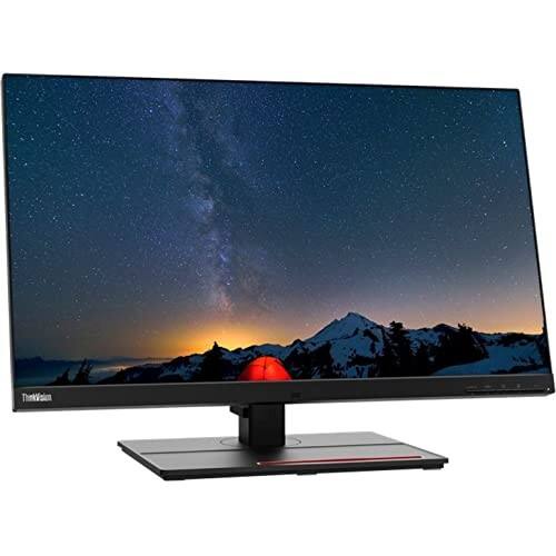 Angle. Lenovo - 27" 4K UHD 3840x2160 IPS Monitor 62CBRAR6US - Black.