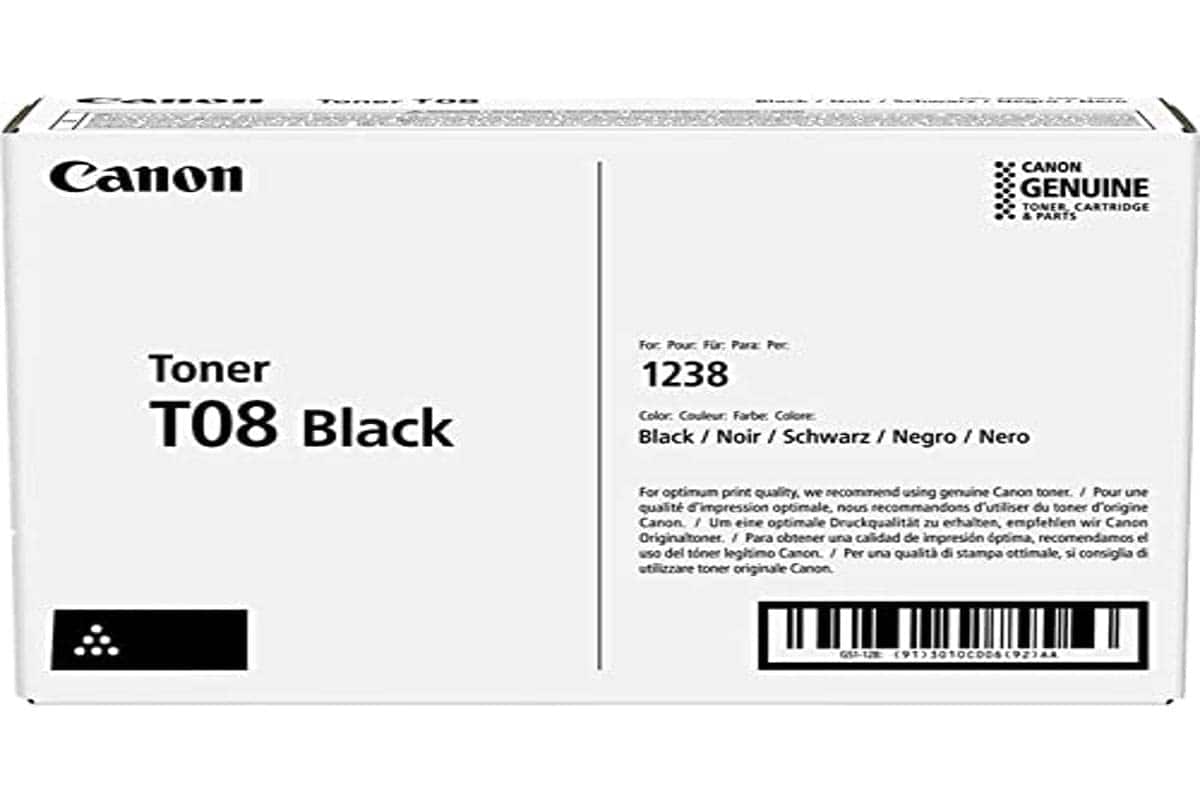 Canon - Toner T08 Black Toner Cartridge 1 Pc(S) Original , W128269428 (Cartridge 1 Pc(S) Original)