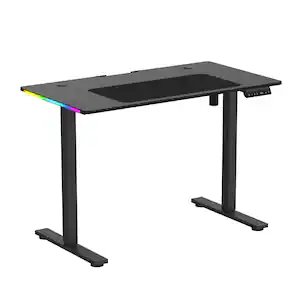 GTPlayer - 43'' W Gaming Electric Standing Desk Height Adjustable RGB Electric Standing Desk - Black
