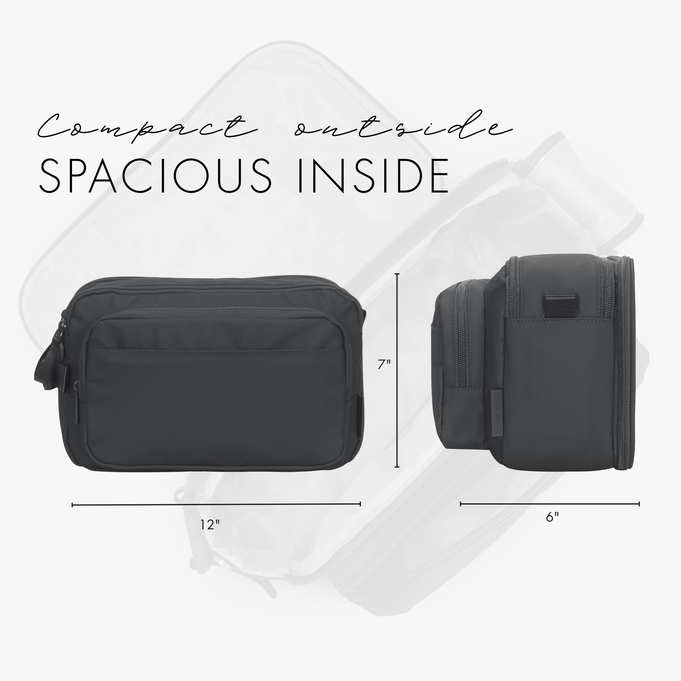 Compact outside  
SPACIOUS INSIDE  
7"  
12"  
6"