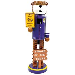 Santa's Workshop - LSU Tigers 12" Beware Nutcracker - Purple