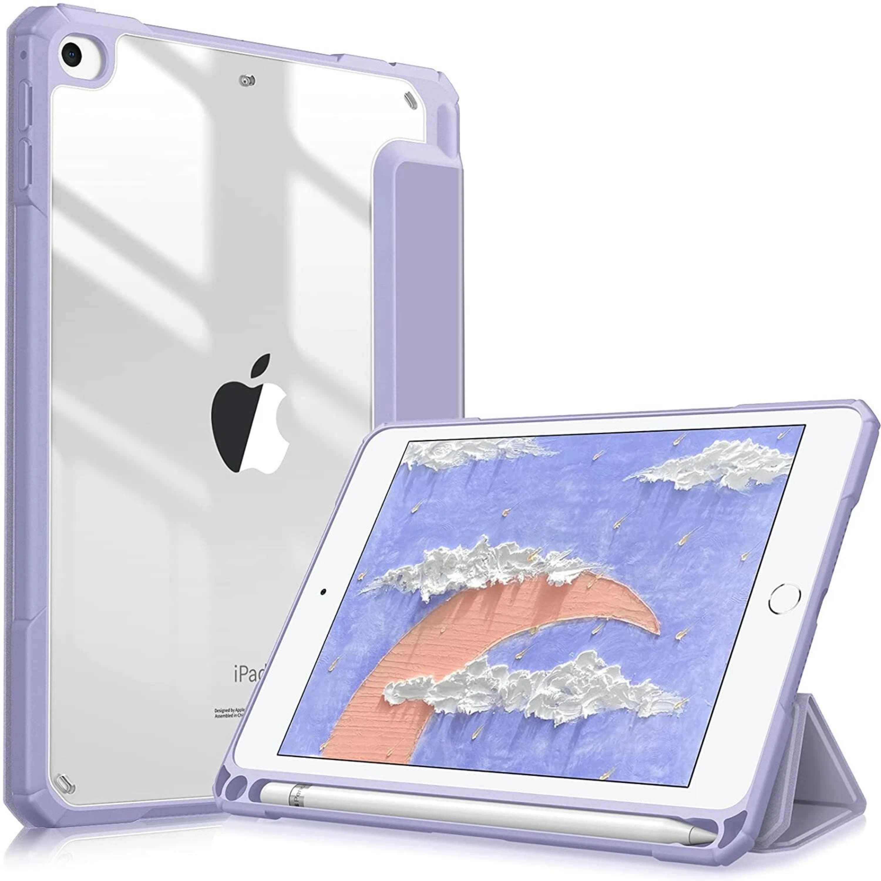 Kitcheniva - Lightweight Hybrid Slim Case For iPad Mini 5 And Mini 4 7.9 Inch - Lilac Purple