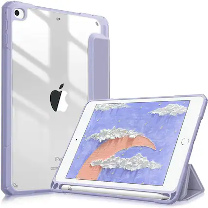Front. Kitcheniva - Lightweight Hybrid Slim Case For iPad Mini 5 And Mini 4 7.9 Inch Lilac Purple - Lilac Purple.