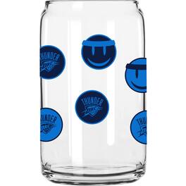 Logo Brands - Oklahoma City Thunder 16oz. Smiley Can Glass - Multicolor