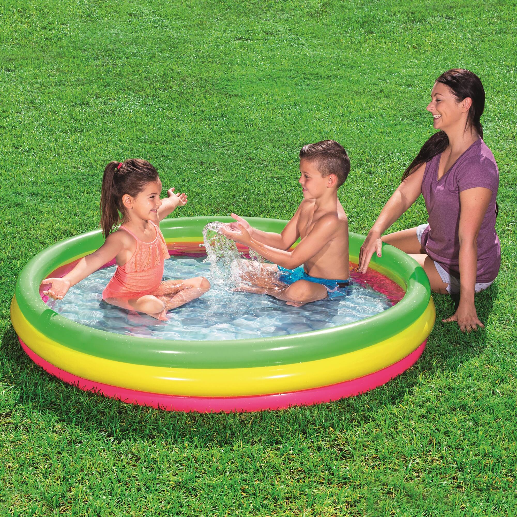 Alt View 7. Bestway - H2OGO! 60" x H12" Summer Set Pool - Multicolored.