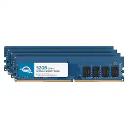OWC - 128GB (4x32GB) DDR4 3200MHz PC4-25600 CL22 2RX8 Non-ECC UDIMM 1.2V 288-pin Desktop Memory RAM Upgrade for PC - Black Chips