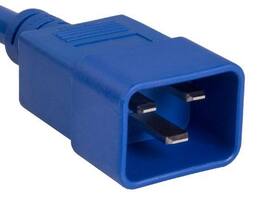 Sanoxy - Cables and Adapters; 3ft 14 AWG 15A 250V Power Cord (IEC320 C20 to IEC320 C13) - Blue