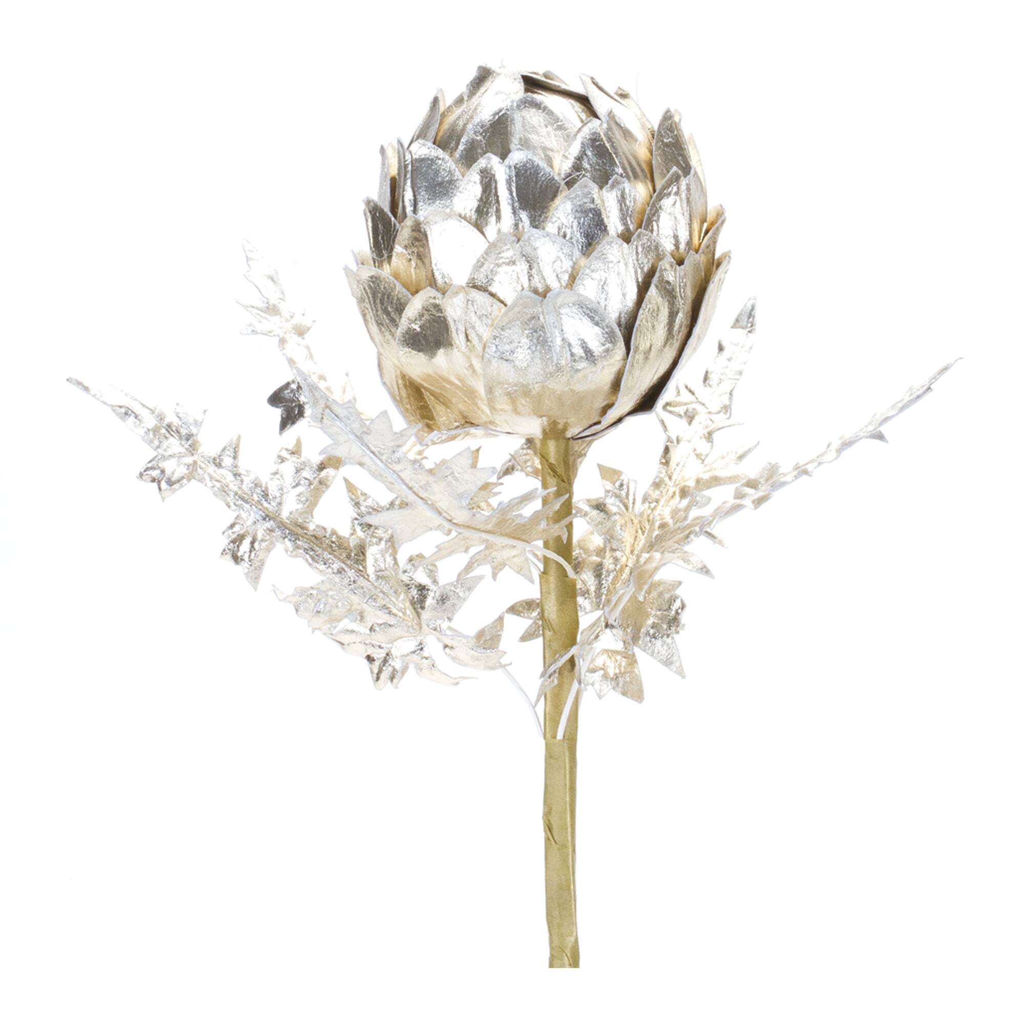 BreeBe - Metallic Artichoke Stem (Set of 2) - Silver