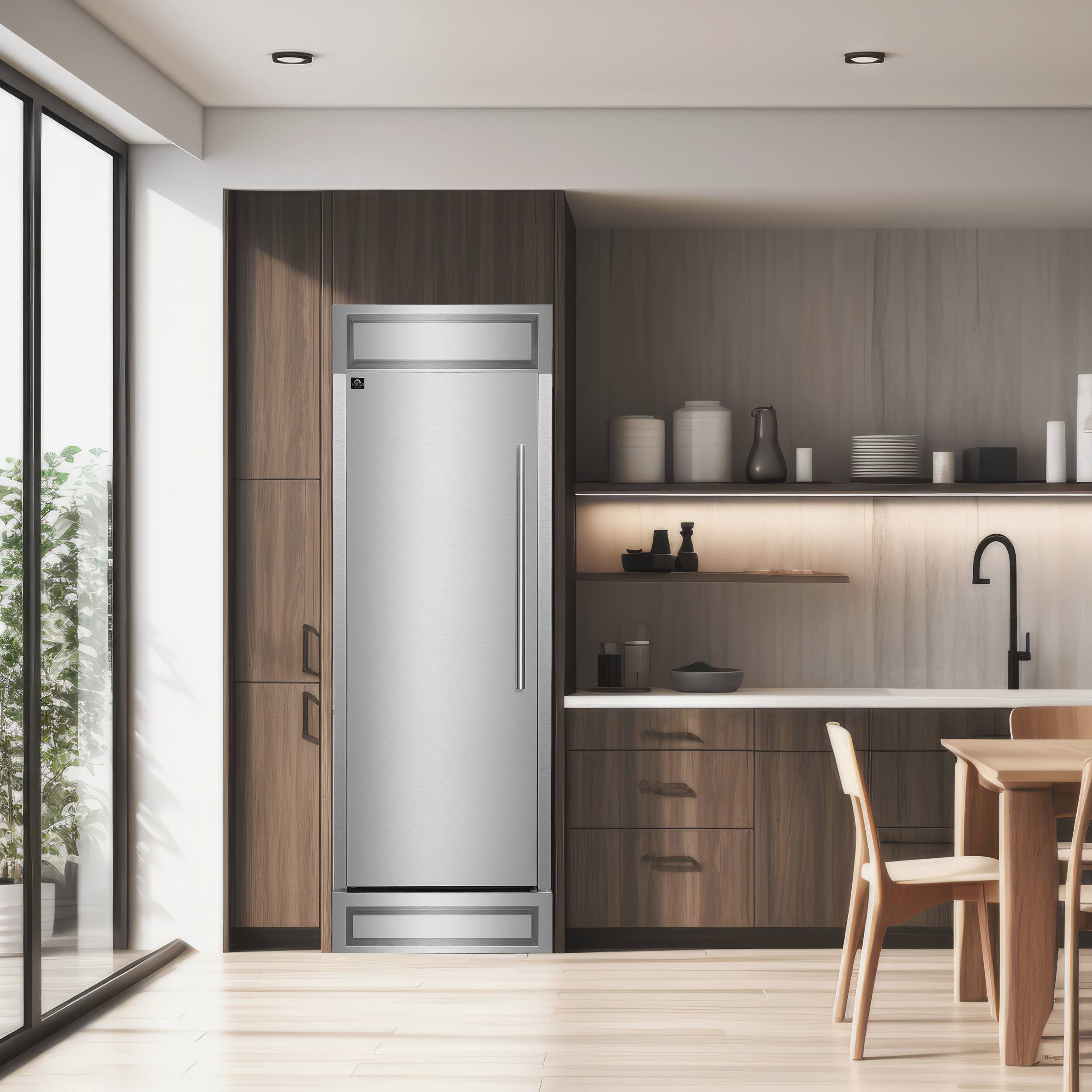 Alt View 8. Forno Appliances - Maderno 13.6 Cu. Ft. Built-In Convertible Refrigerator/Freezer with Decorative Grill - Stainless Steel.