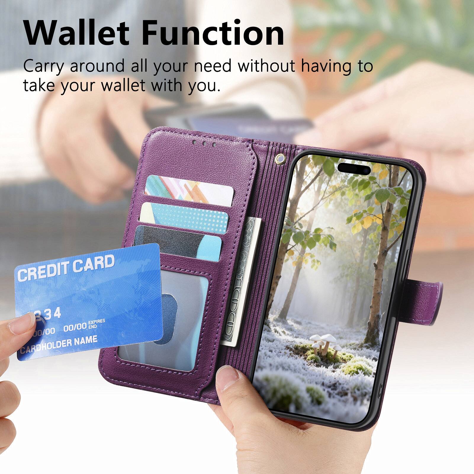 Wallet Function  
Carry around all your needs without having to take your wallet with you.

CREDIT CARD  
234  
EXPIRES 00/00  
END 00/00  
CARDHOLDER NAME