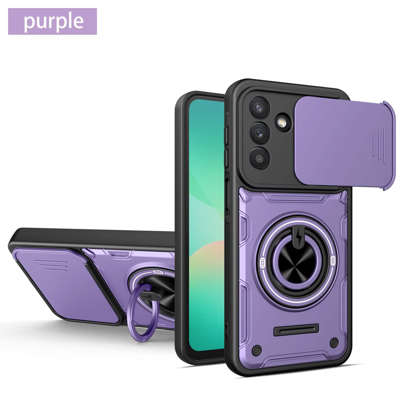UUCOVER - For Samsung Galaxy A17 / A26 5G Magnetic Case with Sliding Camera Cover and Rotating Kickstand, Shockproof Bumper Cover - Purple price history on PriceWatchPro