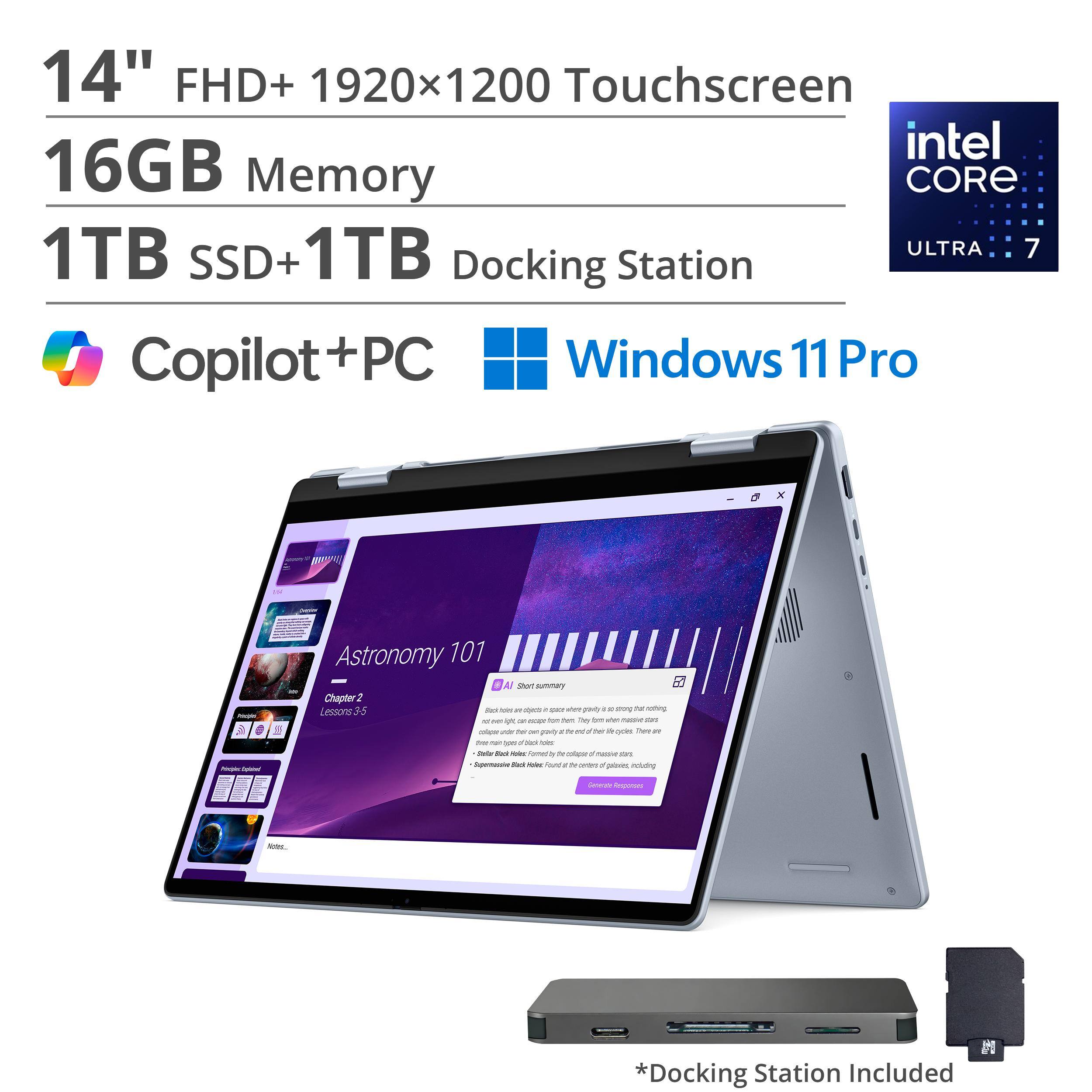 "Dell - Plus - 14"" 2K 2-in-1 Touchscreen Laptop - Intel Core Ultra 7 256V 2024 - 16GB Memory - 1TB Storage - Copilot+ PC - Ice Blue" price history on PriceWatchPro