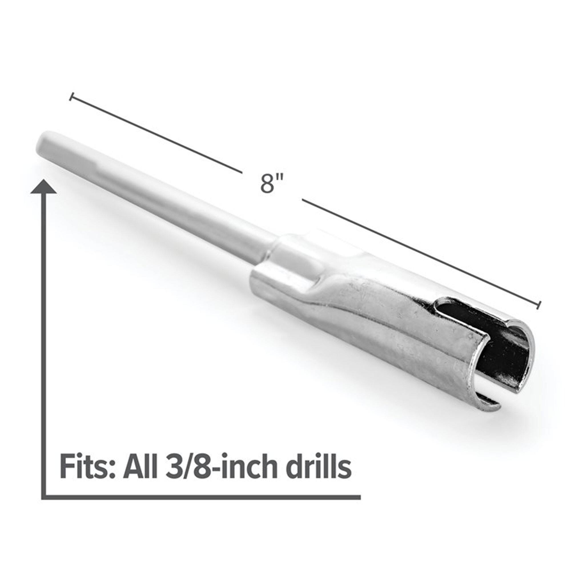 8"  
Fits: All 3/8-inch drills