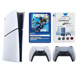 PlayStation 5 Digital Fortnite Flowering Chaos Bundle with Extra Controller and MightySkins Code - PlayStation 5