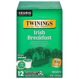 Twinings - Irish Breakfast Pure Black Tea - Case of 6 - 12 pods