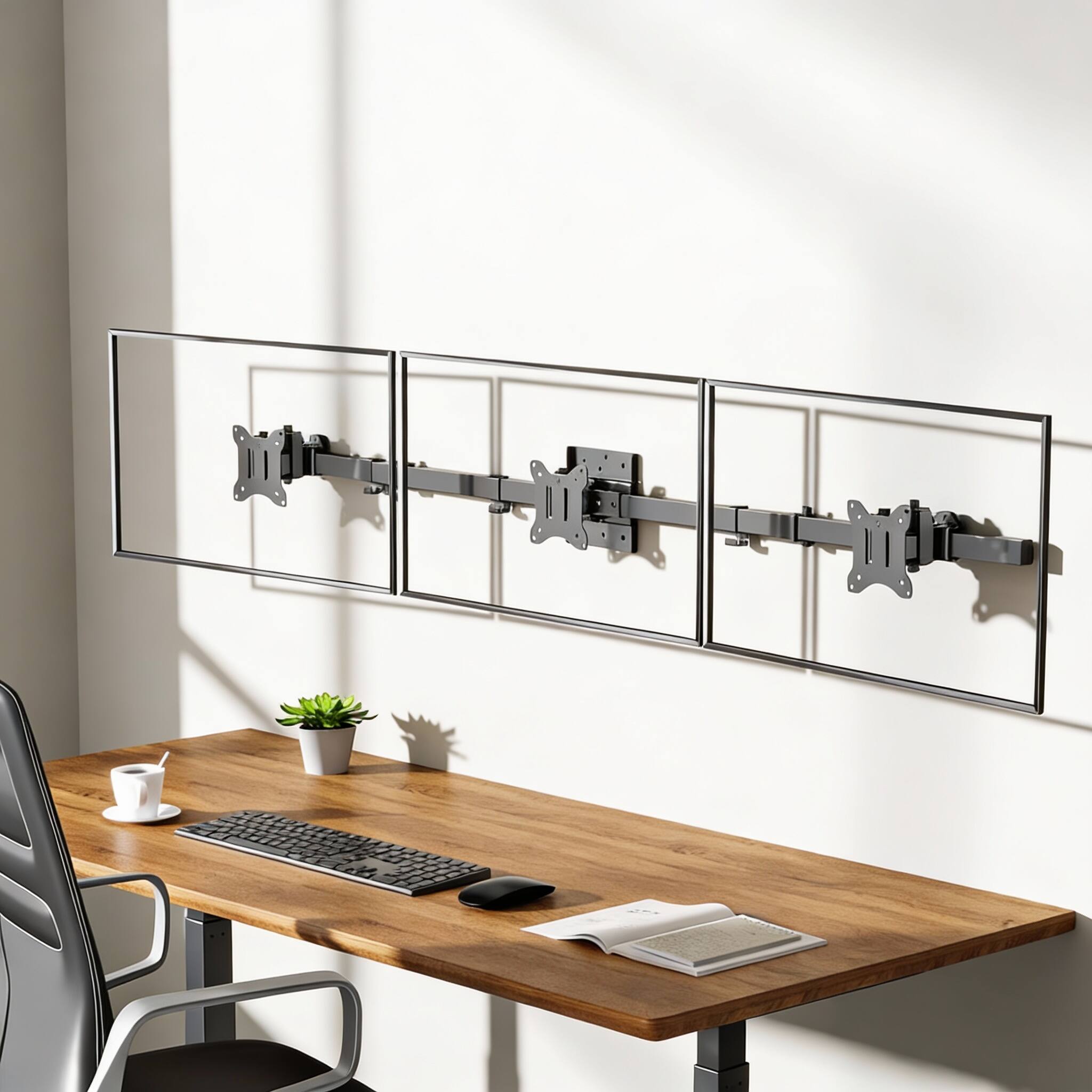 Alt View 1. Frangdom - Monitor Wall Mount Swivel Tilt VESA - BLACK 17-38"inch Vertical 22lbs.