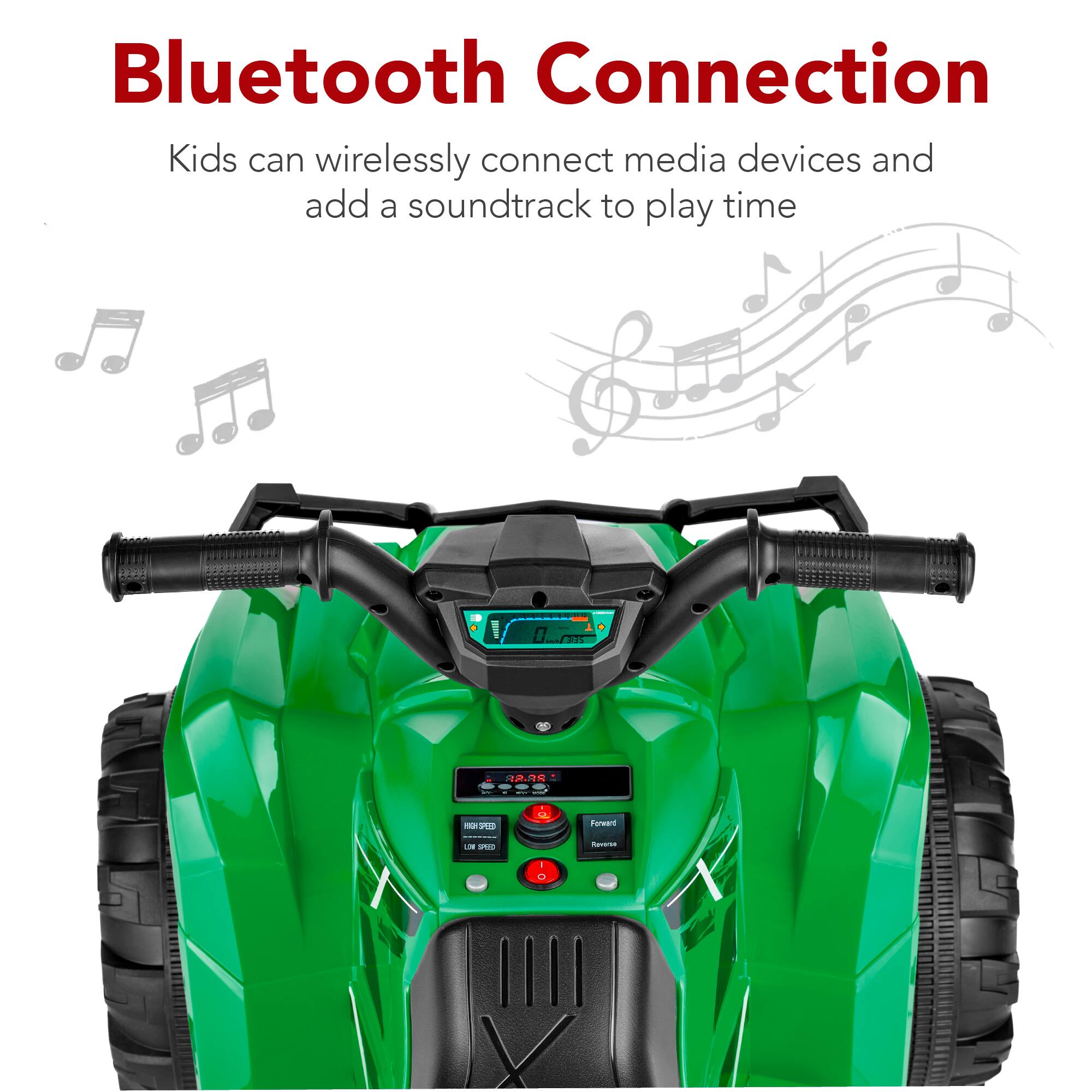 Bluetooth Connection: Kids can wirelessly connect media devices and add a soundtrack to playtime.