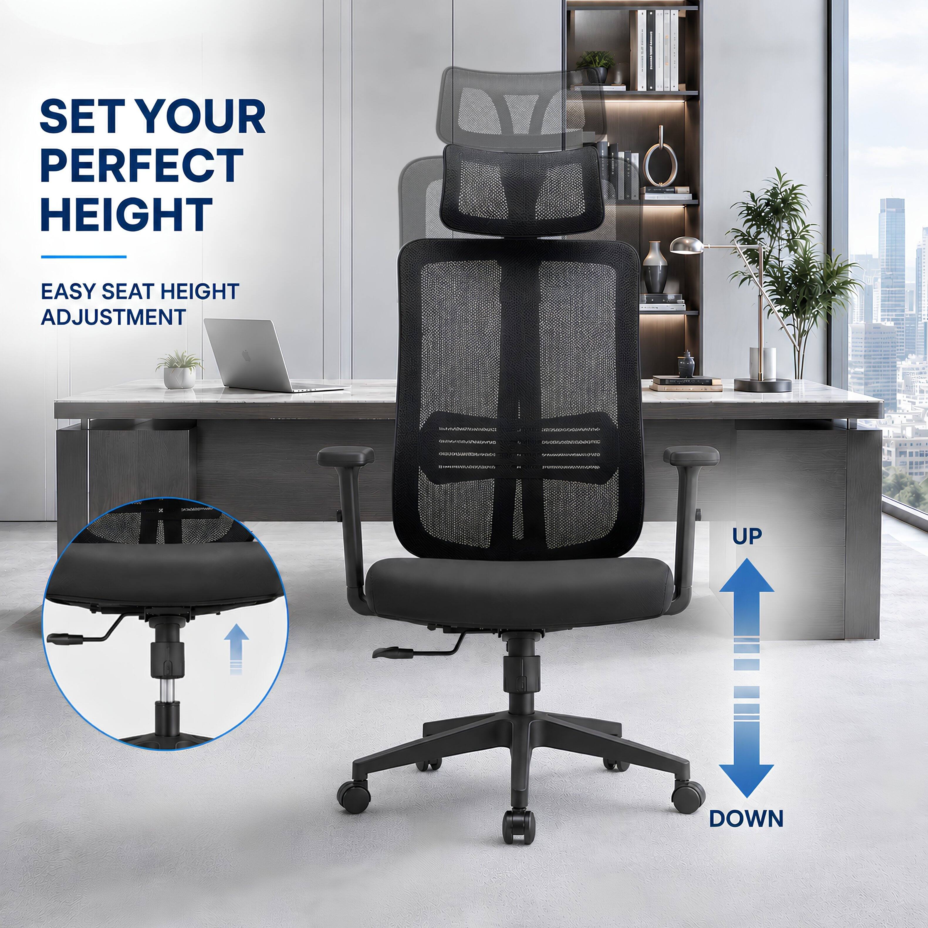 SET YOUR PERFECT HEIGHT

EASY SEAT HEIGHT ADJUSTMENT

UP
DOWN