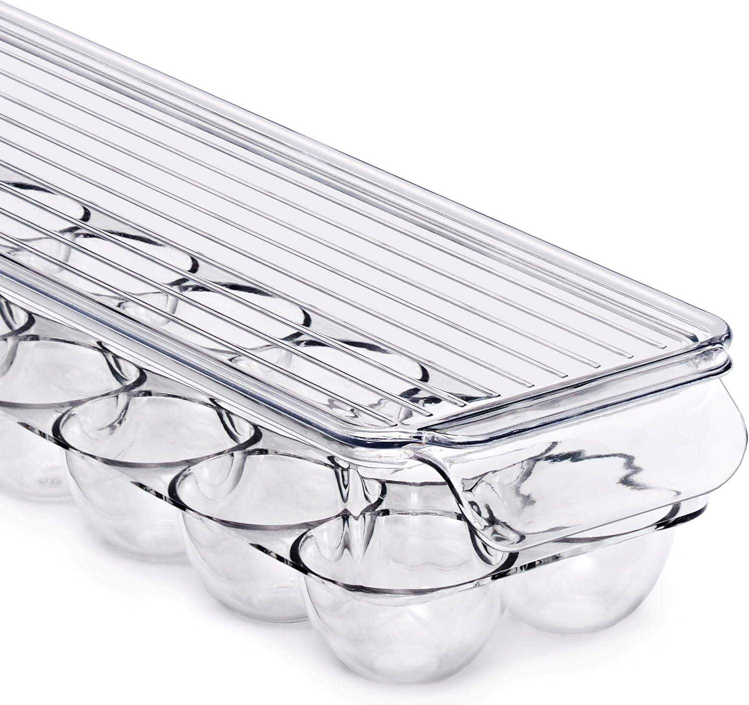 Alt View 4. Sorbus - Sorbus Soda Can Organizer for Refrigerator and Egg Holder for Fridge Set Egg Holder with Lid for Fridge, Pantry - Clear 4.