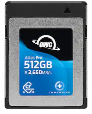 Front. OWC - OWC 512GB Atlas Pro High-Performance CFexpress 4.0 Type B Memory Card, Professional Grade.
