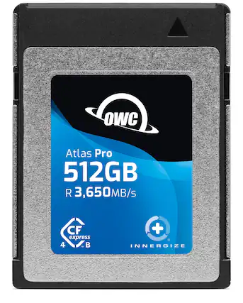 Front. OWC - OWC 512GB Atlas Pro High-Performance CFexpress 4.0 Type B Memory Card, Professional Grade.