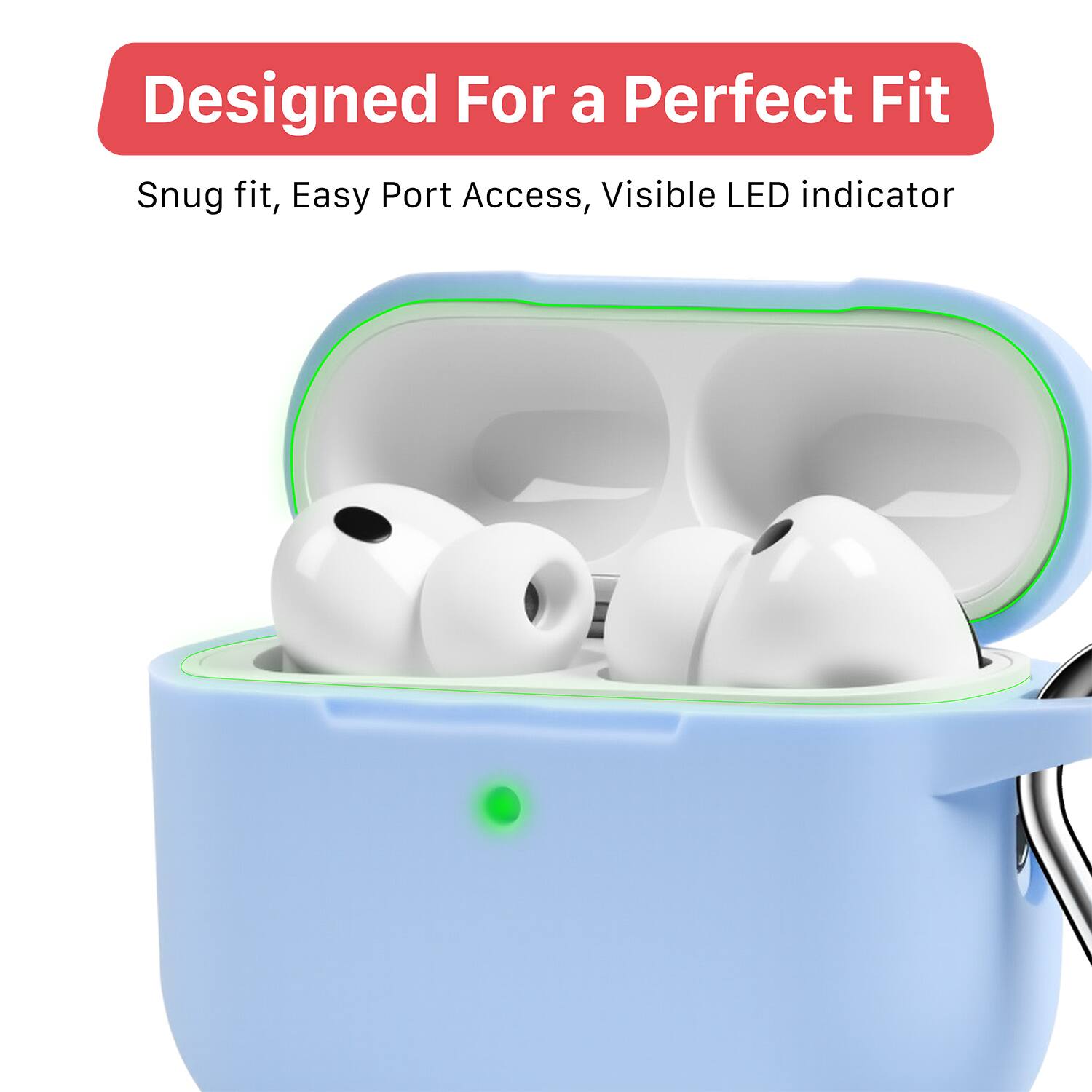 Designed For a Perfect Fit  
Snug fit, Easy Port Access, Visible LED indicator
