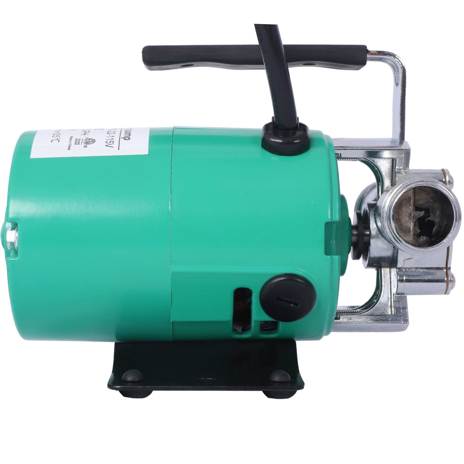 GOODSILO - Portable Electric Water Transfer Pump - 330 GPH Utility Pump with Hose Kit - Green - Thumbnail 2