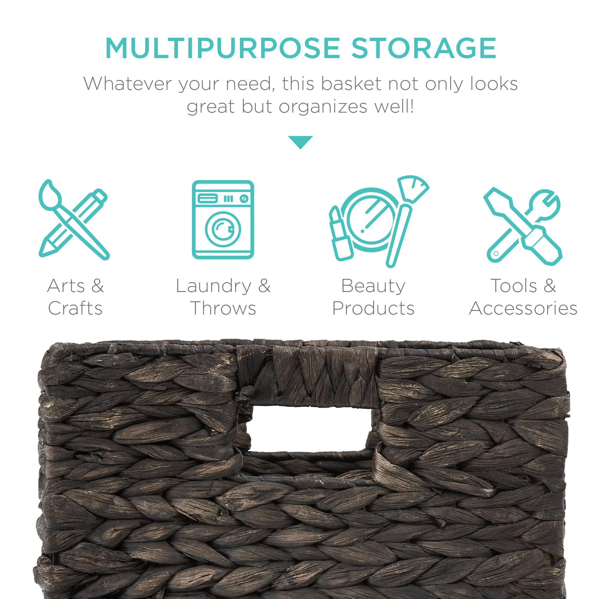MULTIPURPOSE STORAGE

Whatever your need, this basket not only looks great but organizes well!

- Arts & Crafts
- Laundry & Throws
- Beauty Products
- Tools & Accessories