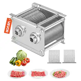 VEVOR - Meat Cutter Machine Blade, 5 mm Replacement Commercial Blade for Model 90 Food Slicer, Stainless Steel,for Boneless Meat - Silver