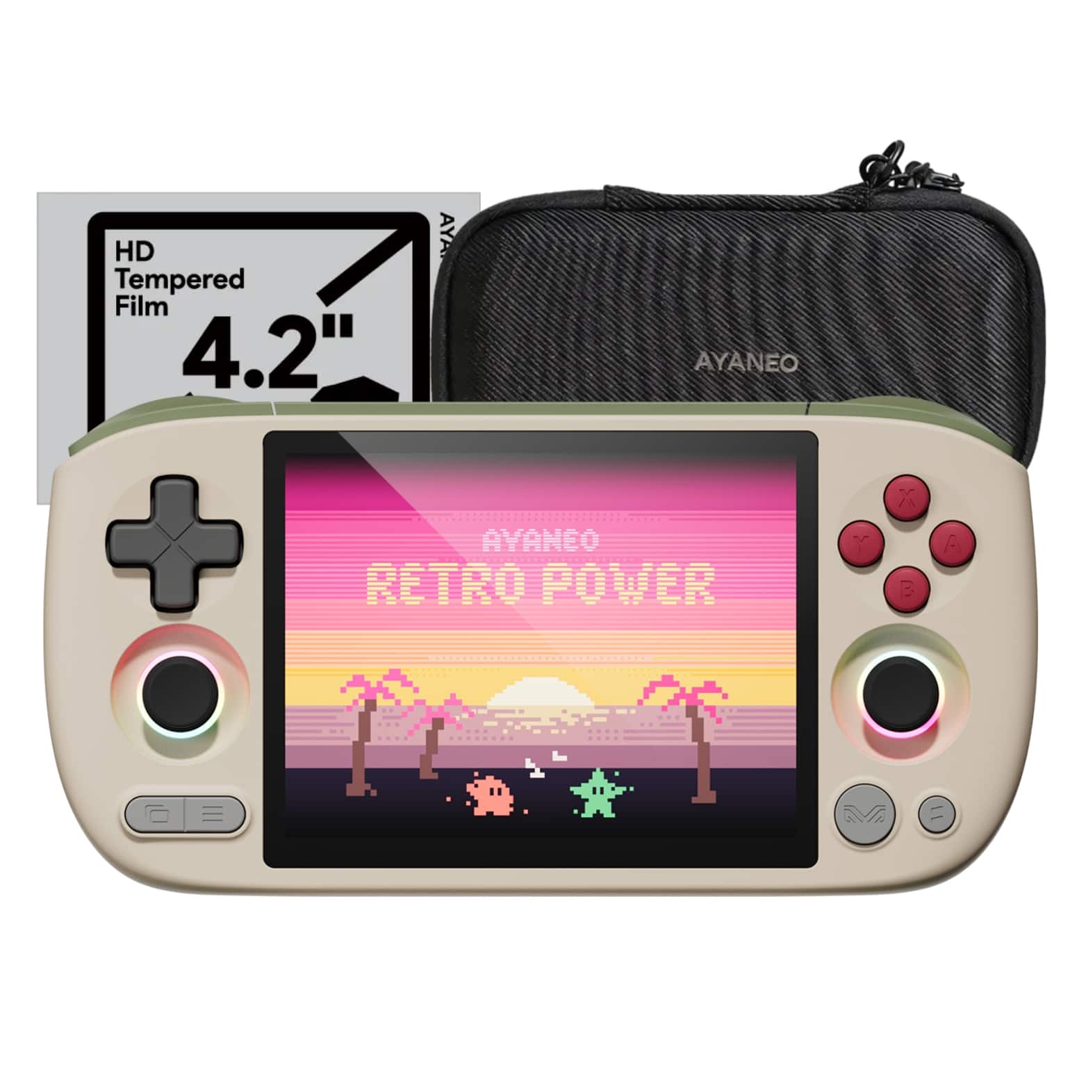Bundle - Pocket AIR Mini Gaming Handheld, 2GB RAM, 32GB Storage, Include Screen Protector and Case