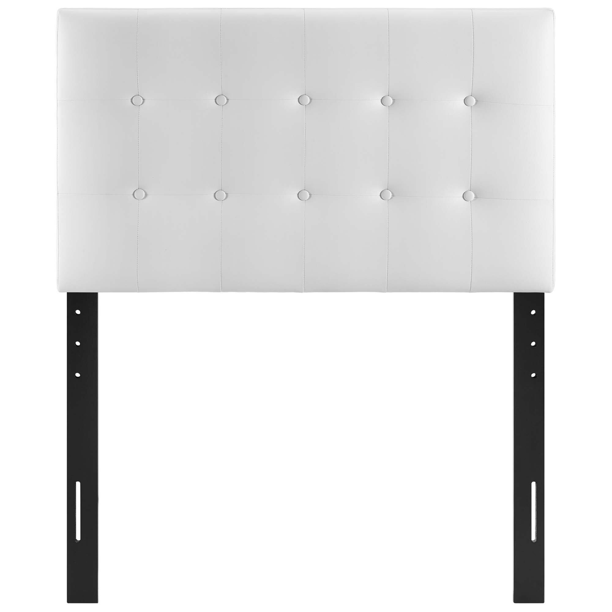 Alt View 1. Modway - Emily Upholstered Vinyl Twin Headboard by Modway - White.