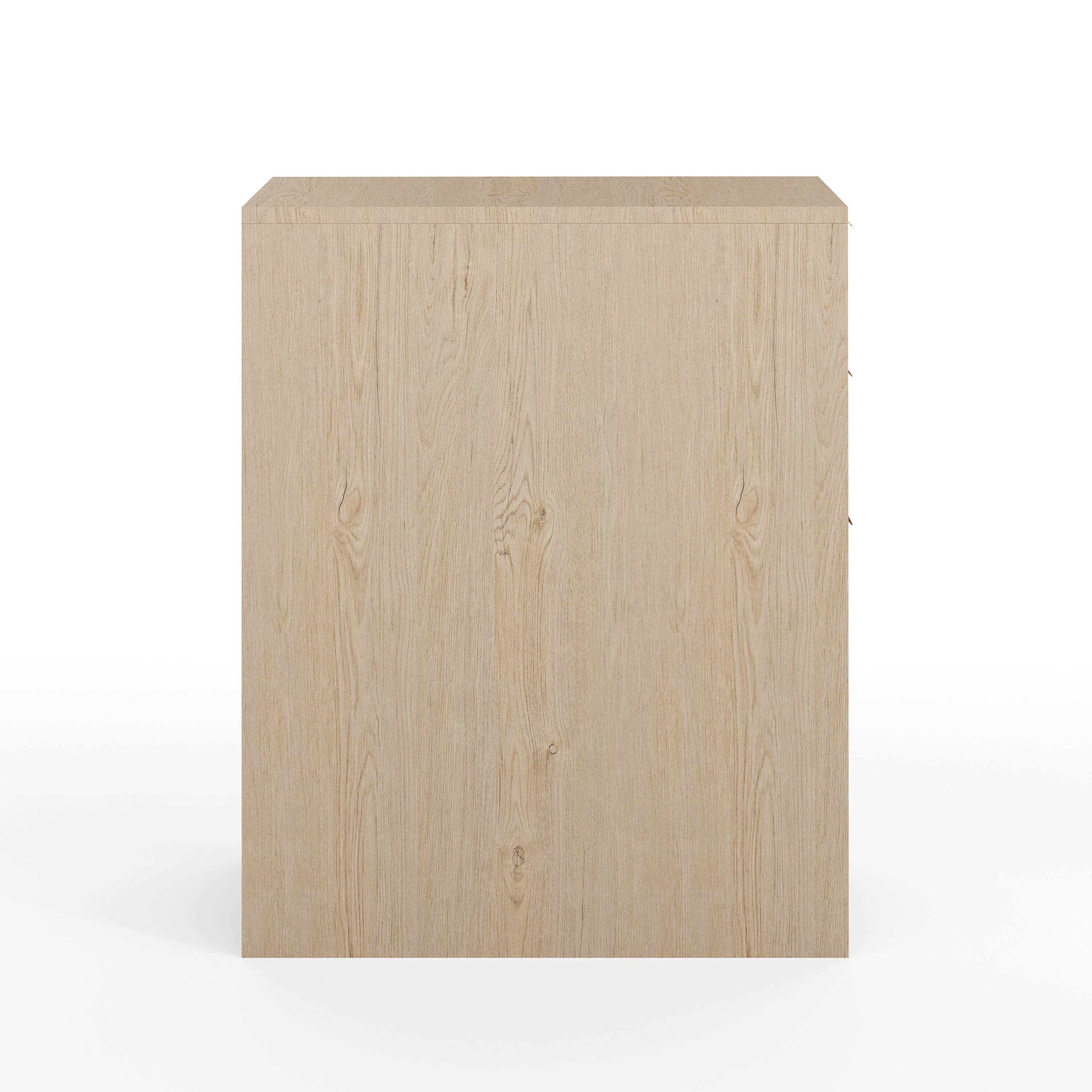 Alt View 8. Martha Stewart - Kayden Modular Single-Drawer Desk & 3 Drawer File Cabinet - Light Natural.