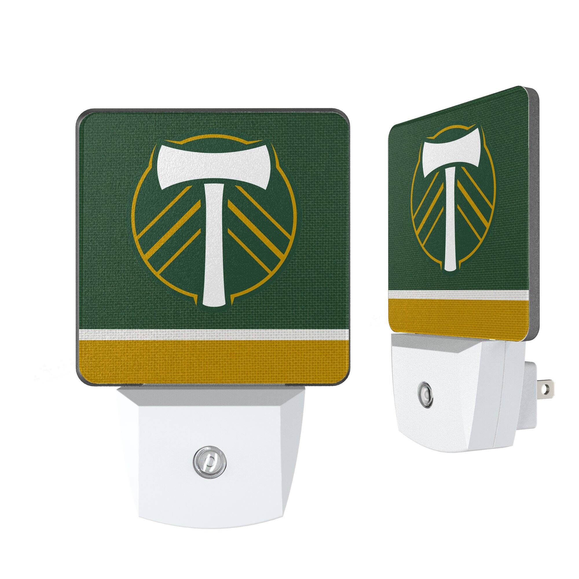 Front. Keyscaper - Portland Timbers Team Stripe Nightlight 2-Pack - Multicolor.
