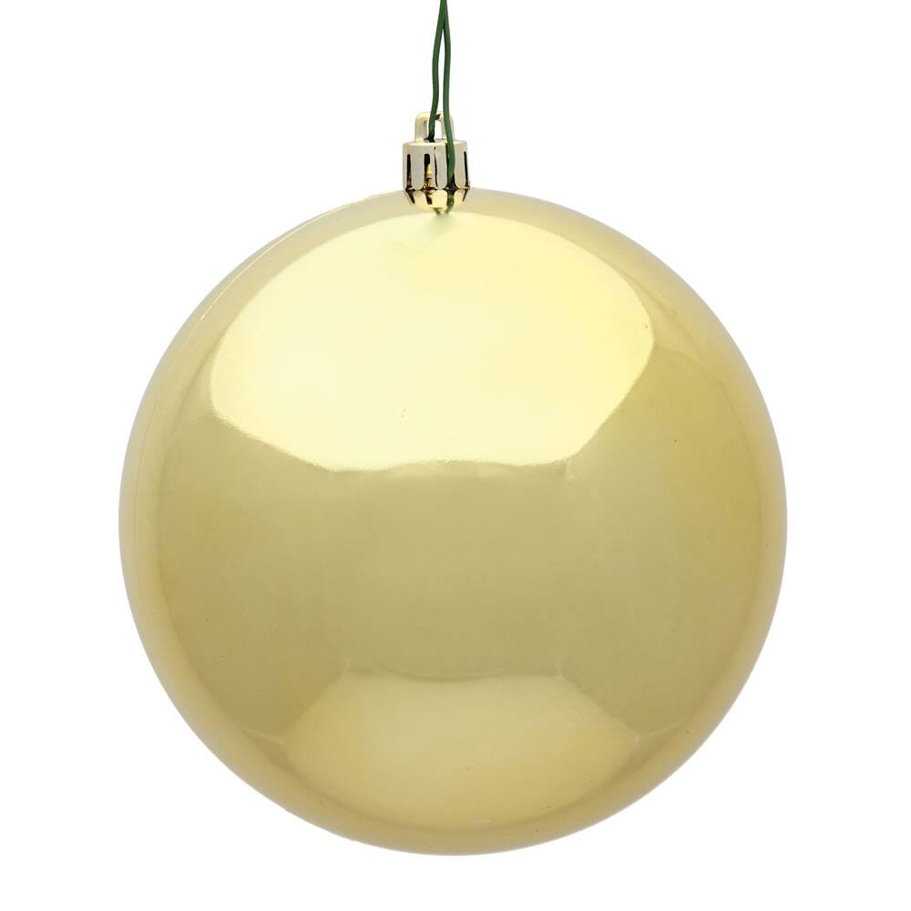 Front. Vickerman - Vickerman 10" Gold Shiny Ball UV Drilled Cap - Gold.