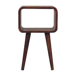 Artisan Furniture - Solid WoodMini Honey Caramel Curved Open Bedside - Brown