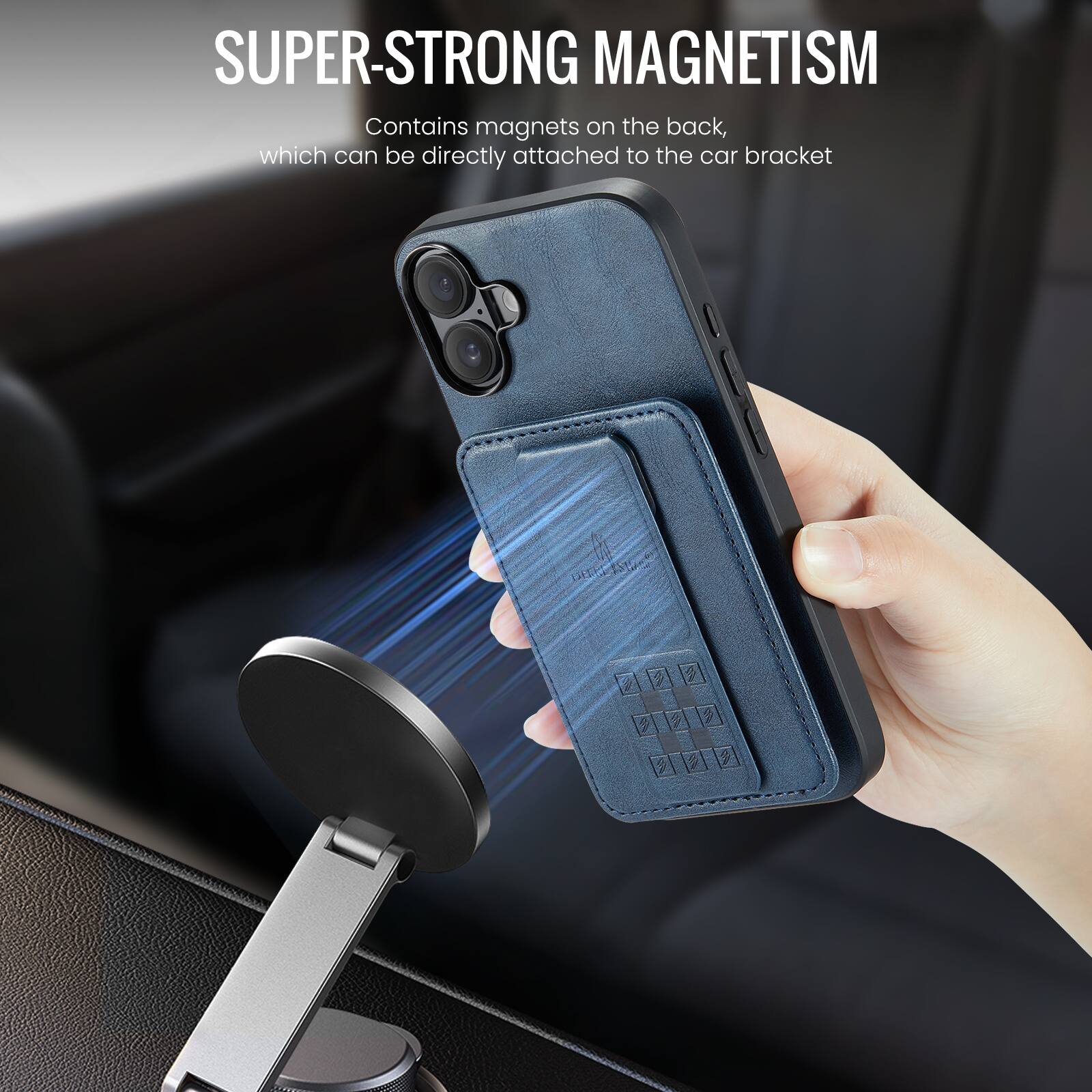 SUPER-STRONG MAGNETISM  
Contains magnets on the back, which can be directly attached to the car bracket  

2 2 7 9 $ 9 9