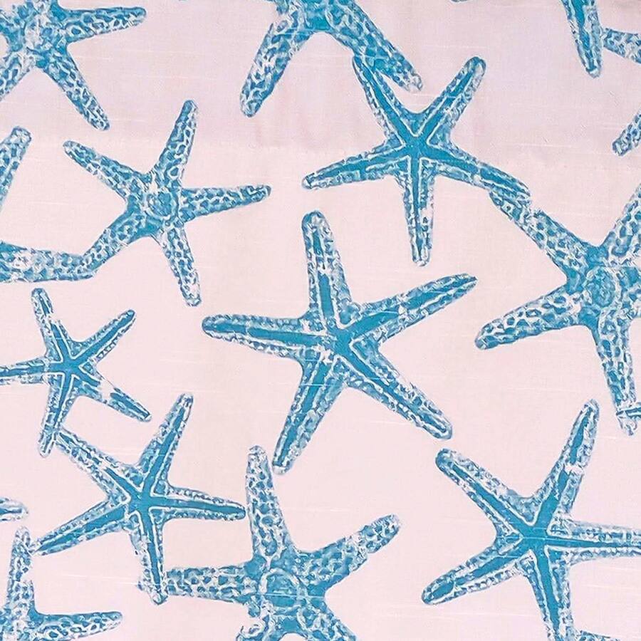 Window Size Format RLF Home 100% Cotton StarFish Regal With Ivory Lining Rod Pocket Window ...