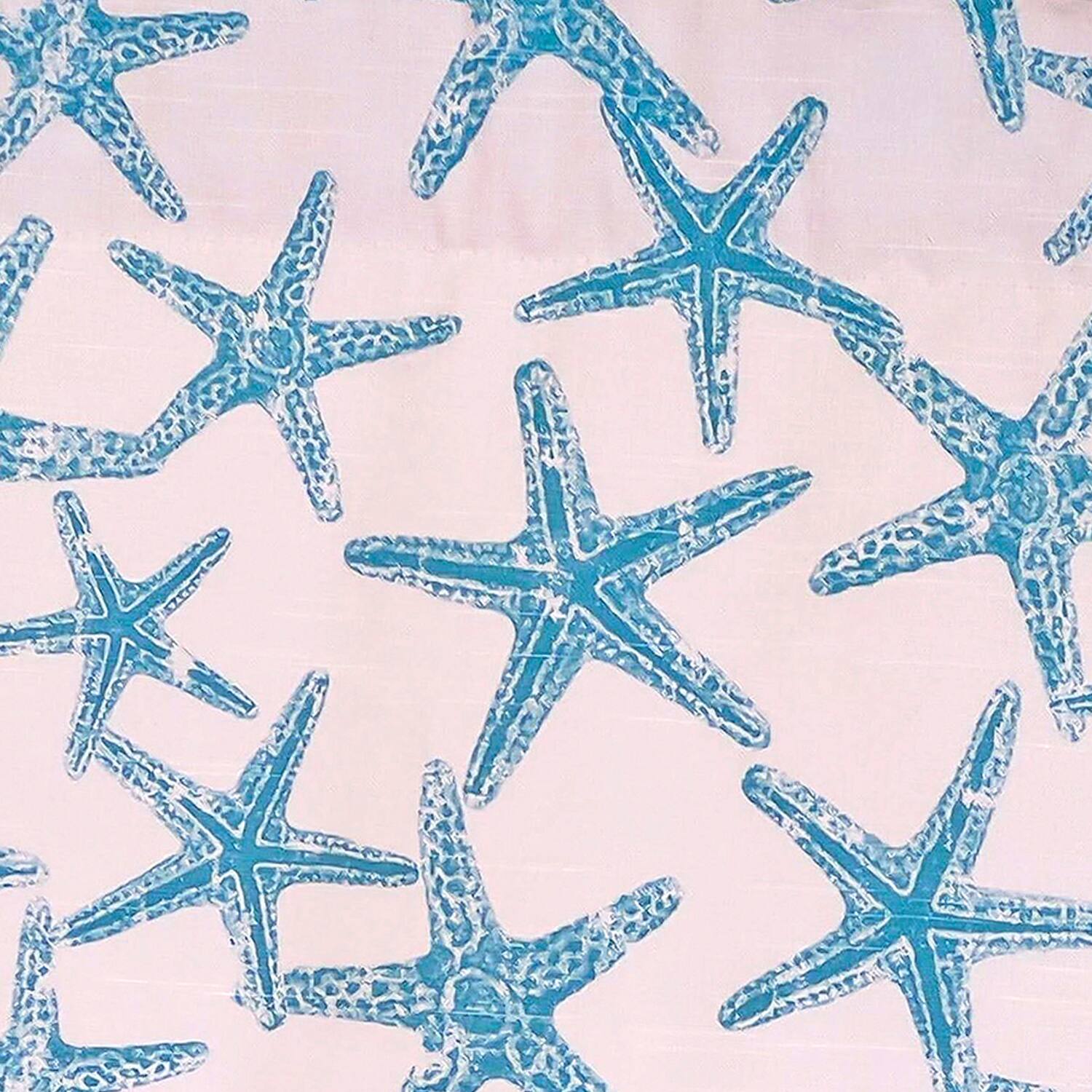 RLF Home 100% Cotton StarFish Regal With Ivory Lining Rod Pocket Window ...