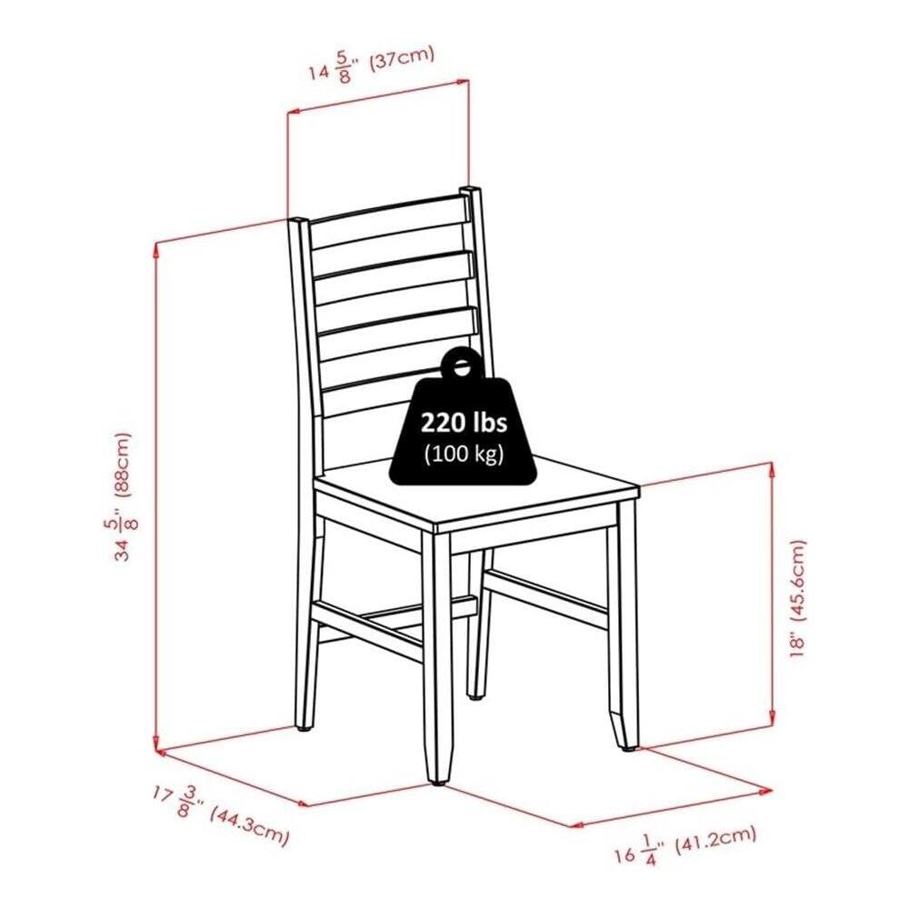 14 5/8" (37cm)  
34 5/8" (88cm)  
220 lbs (100 kg)  
18" (45.6cm)  
17 3/8" (44.3cm)  
16 1/4" (41.2cm)