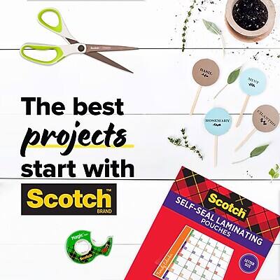 The best projects start with Scotch BRAND SELF-SEAL POUCHES Magic LAMINATING LETTERS