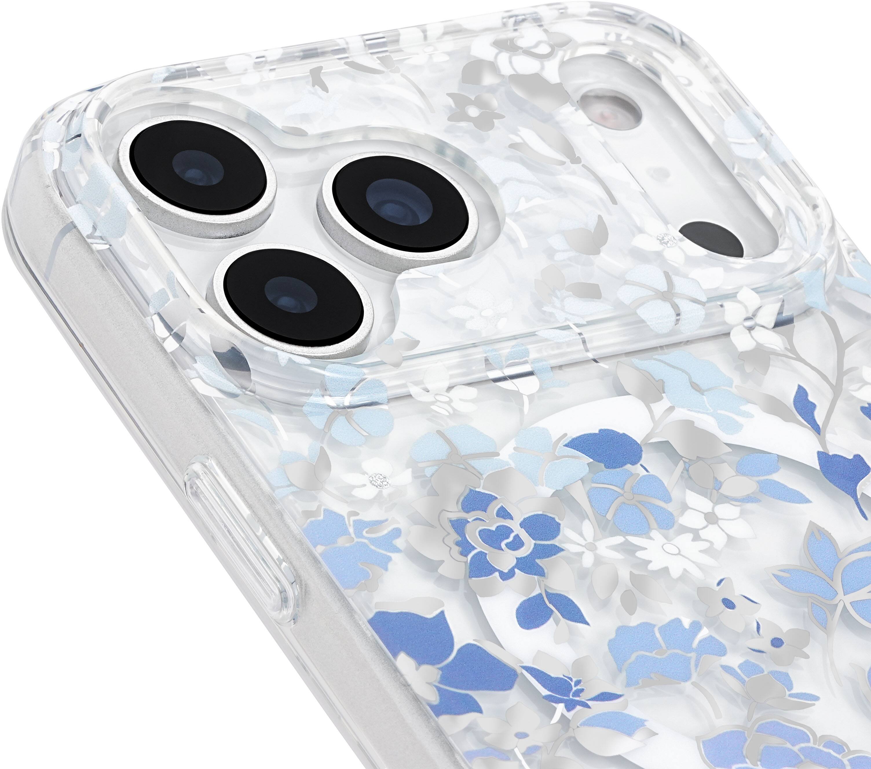Back. kate spade new york - Protective Case with Magsafe for Apple iPhone 18 Pro / iPhone 17 Pro - Flowerbed Blue.